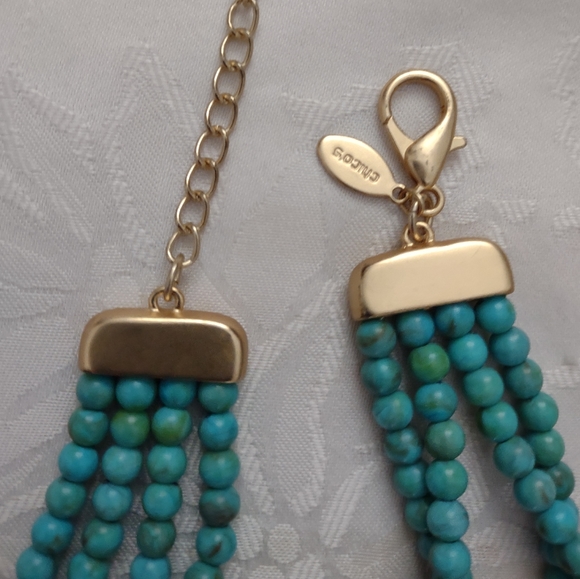 Chico's Pearl Turquoise Collection multi strand necklace - Picture 9 of 9